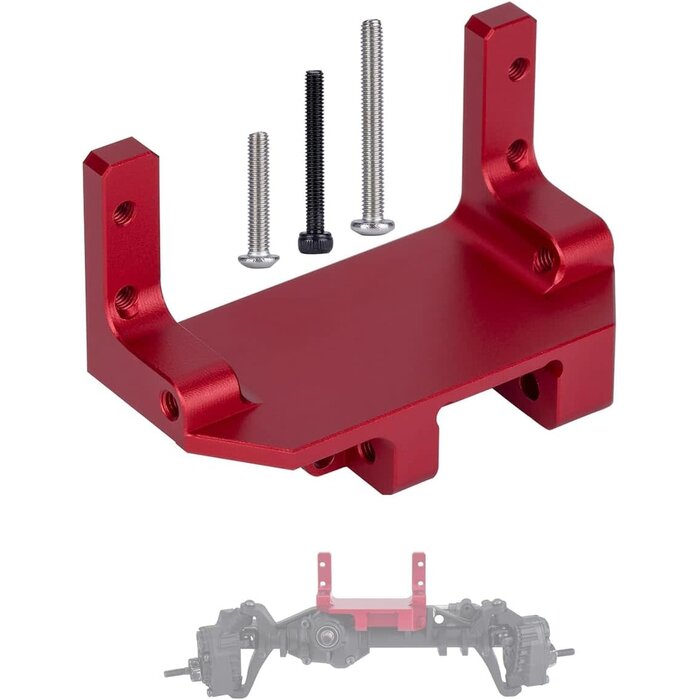 1/10-SVO-AXL-MNT-RED - YSKMLOLP SCX10 III Red Servo on Axle Mount, AR45P Portal Axle 4-Link Suspension for 1/10 RC Crawler Car SCX10 III Aluminum Alloy Upgrade Parts