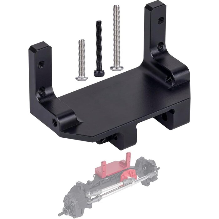 1/10-SVO-AXL-MNT-BLK - YSKMLOLP SCX10 III Black Servo on Axle Mount, AR45P Portal Axle 4-Link Suspension for 1/10 RC Crawler Car SCX10 III Aluminum Alloy Upgrade Parts