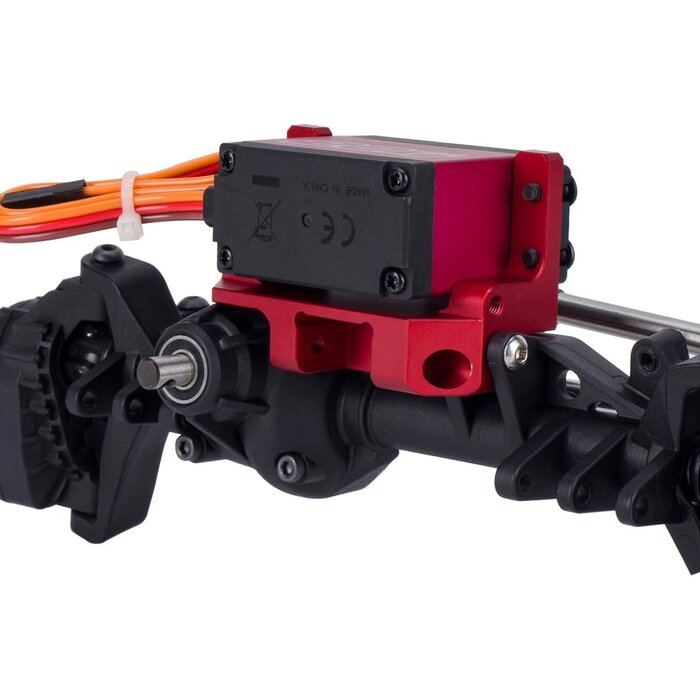 1/10-SVO-AXL-MNT-BLK - YSKMLOLP SCX10 III Black Servo on Axle Mount, AR45P Portal Axle 4-Link Suspension for 1/10 RC Crawler Car SCX10 III Aluminum Alloy Upgrade Parts