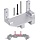 1/10-SVO-AXL-MNT-SLVR - YSKMLOLP SCX10 III Silver Servo on Axle Mount, AR45P Portal Axle 4-Link Suspension for 1/10 RC Crawler Car SCX10 III Aluminum Alloy Upgrade Parts