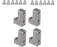 1/10-SVO-MNT-Ti - MORFUM 4PCS Titanium RC Aluminum Alloy Servo Mounts 1/10th RC Crawler Car CNC Machined Aluminum Servo Mount for SCX10 90047 Wrangler 1/10 RC Crawler Car Upgrades