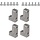 1/10-SVO-MNT-Ti - MORFUM 4PCS Titanium RC Aluminum Alloy Servo Mounts 1/10th RC Crawler Car CNC Machined Aluminum Servo Mount for SCX10 90047 Wrangler 1/10 RC Crawler Car Upgrades