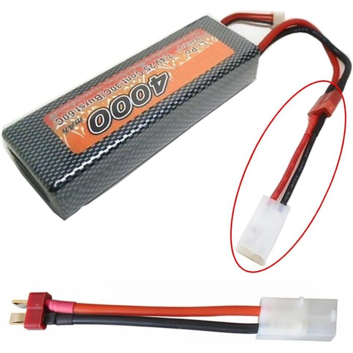 R5237-2 - Share Goo Female Tamiya Connector to Male Deans/T-Plug Cable Adapter for RC ESC Lipo / NiMH Battery Charger Charging