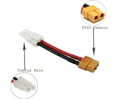 LSY-039C - LinsyRC XT60 Female-to-Tamiya Type Male Connector Adapter Wire Harness