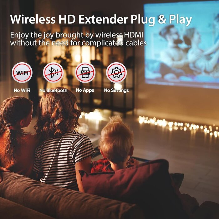 DT276W-D - KVZOO Wireless HDMI Transmitter and Receiver 328FT/100M Plug and Play