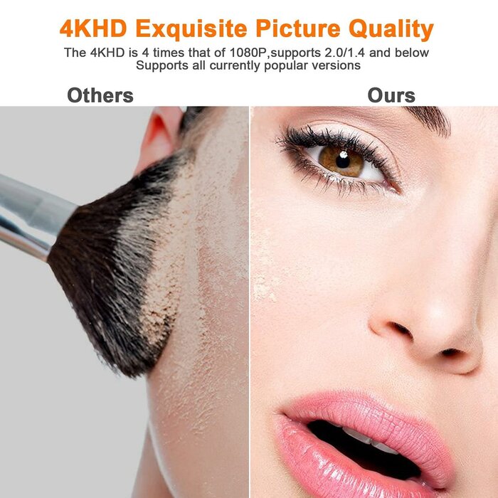 HDMI-4K12FT - Adoreen 4K HDMI Cable 12 Feet, High Speed 18Gbps Braided HDMI 2.0 Cable Cord, 4K@60Hz, 2K,1080P, ARC HDR HDCP 3D, Sturdy & Flexible & Untangled & Supreme Texture, Compatible Monitor UHD TV PC PS5 Xbox