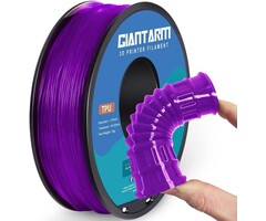 GIANTARM TPU-PRPL - GiantArm Clear Purple TPU Filament 1.75mm, Shore 95A Flexible 3D Printer Filament with High Elasticity, 1KG (2.2lbs) Spool, Dimensional Accuracy ±0.03mm, Fits Most FDM Printers