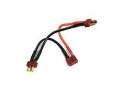 T-PLUG/DEANS-F2DUAL/M  - FLY RC T-Plug/Deans Parallel Connector 1 Female to 2 Male Battery Connector Cable for RC LiPO Battery (1 Female to 2 Male)