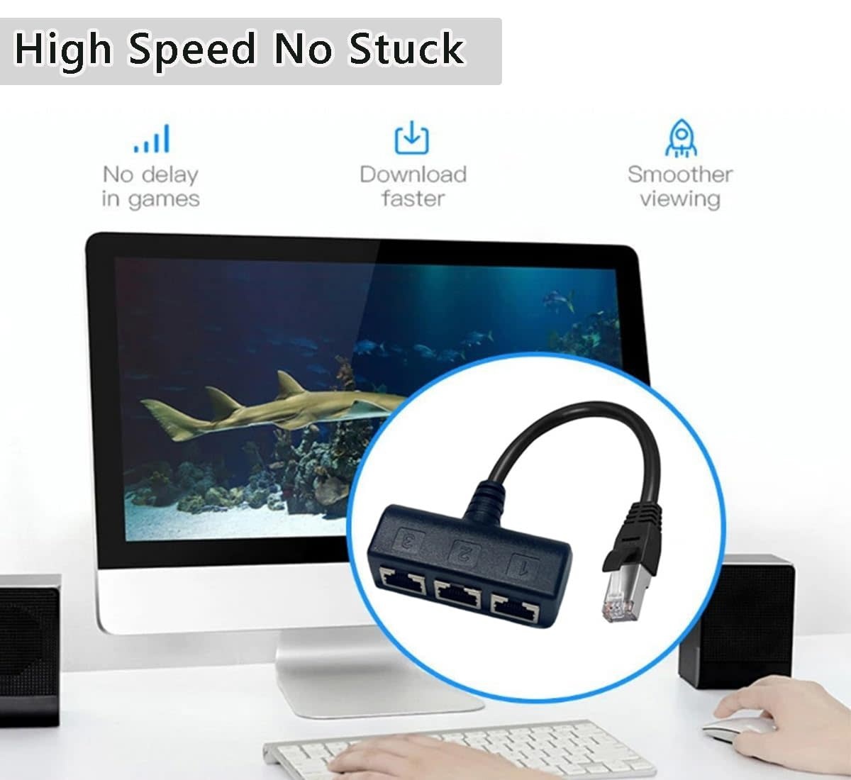RJ45 Ethernet Splitter Cable