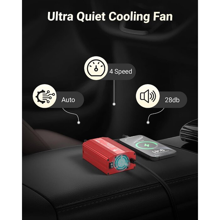300W-INVERTER - BESTEK Power Inverter DC 12-17V to AC 110V - 300W Car Plug Adapter Outlet