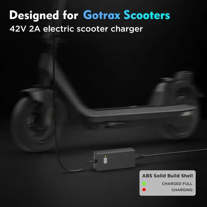 HK-42-2000 - EVAPLUS 42V 2A Electric Scooter Charger for 36V Lithium Battery, SGS Safe Fast Charger with 3 Types of Connectors, Compatible with Pocket Mod Sports Mod, Replacement Electric Scooter Charger