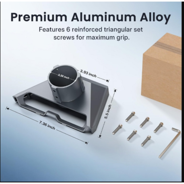 WX-0083-UK - WXPSKY 4/4X/Gen3/V3 Starlink Standard 4 Pole Mount - Heavy-Duty Aluminum Pole Mounting Kit for Roof, RV & Outdoor, Adjustable Secure Bracket, Kickstand (Pipe Not Included)