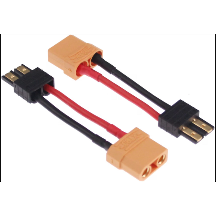 M/TRX-F/XT90 - rflaueo Male TRX to Female XT90 RC Connector Adapter with 14awg 2in Wire (E42-4)