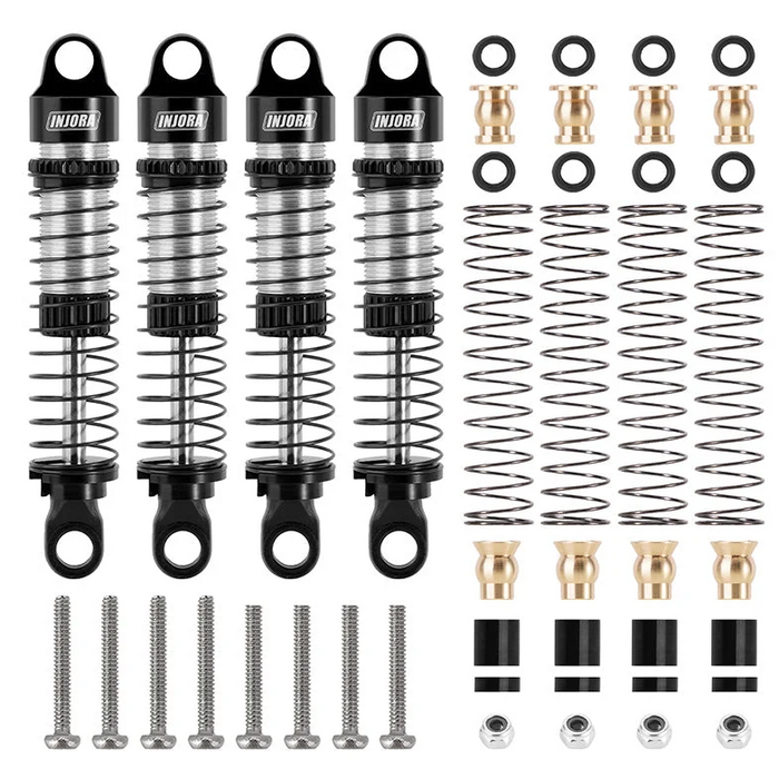INJORA ASC18-09BS-4 - INJORA Black 53mm Threaded Oil Shocks for 1/18 Redcat Ascent-18 HPI Venture18