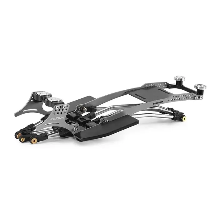 INJORA INC-24H - INJORA Rockover Titanium LCG Chassis Kit for 1/2476.95 SCX24, 156mm Wheelbase, 18° Skid Angle