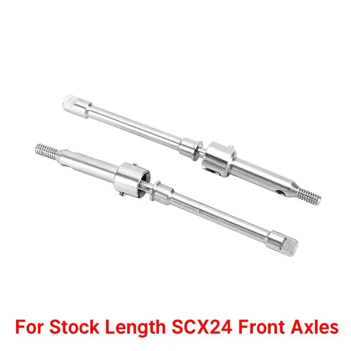 INJORA SCX24-183F - Front Steel Dogbone Shafts for SCX24 Stock Axles