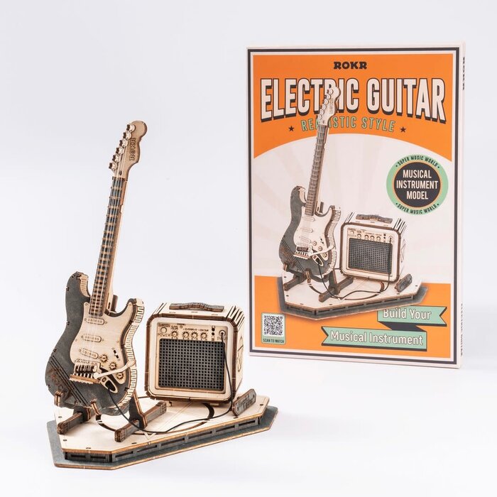 ROETG605 - Classic 3D Wood Puzzles; Electric Guitar