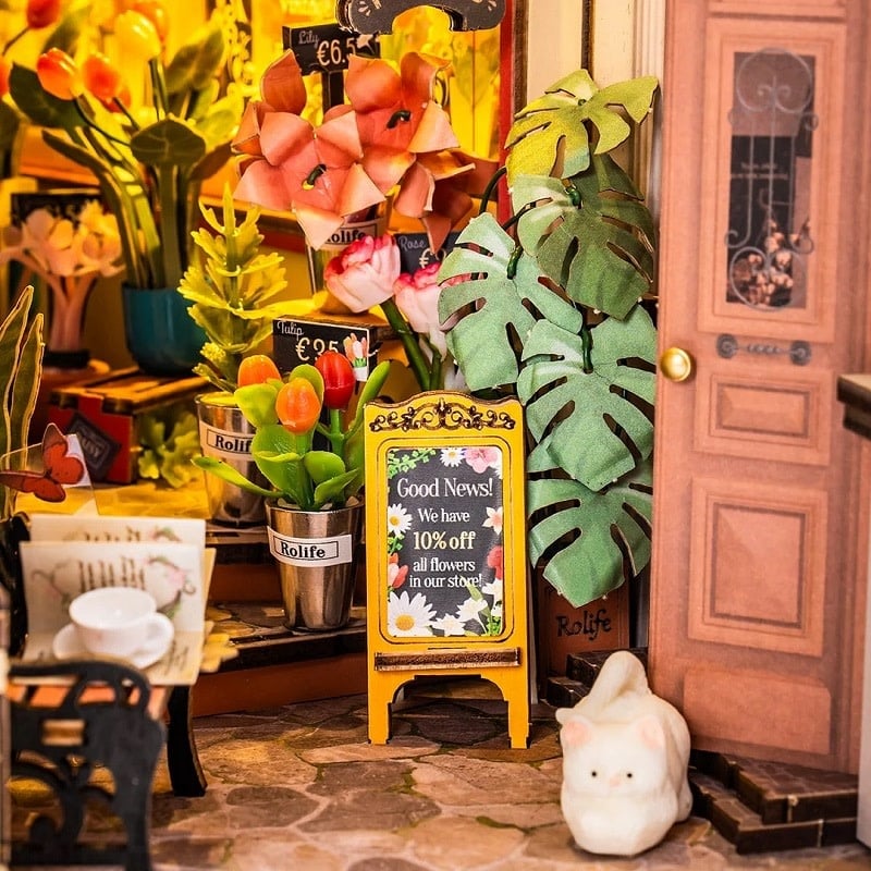 ROETGB09 - Floral Corner Book Nook - Stories in Books