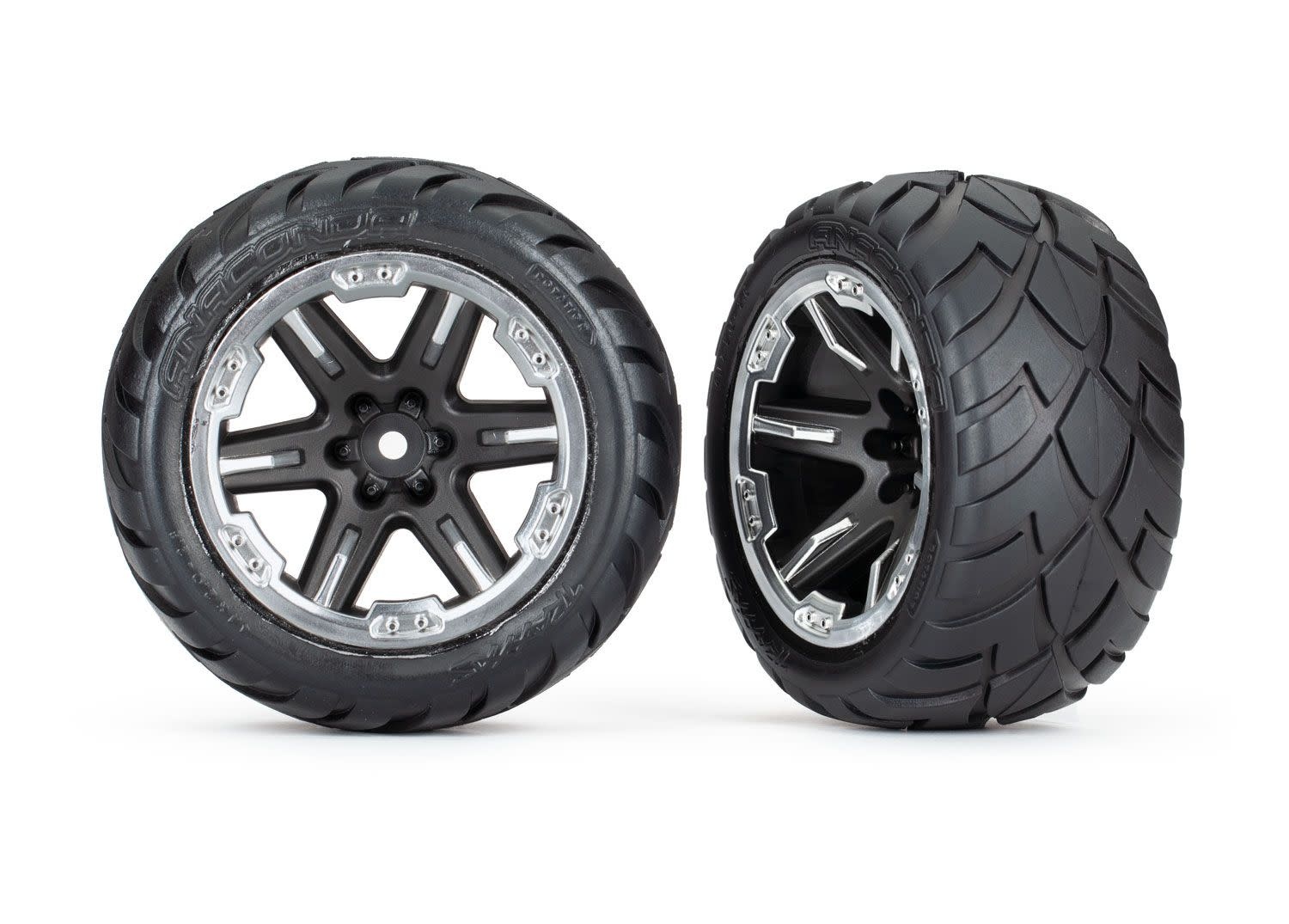 Traxxas 6764 - RXT 2.8" Black Wheels & Gravix Tires (2)