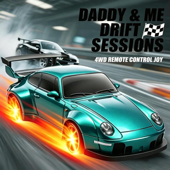 S917 - PIWIJOY 1/24 Scale Ask the North Wind RC Drift Car, 1:24 Scale Remote Control Vehicle with LED Lights, Drifting Tires & Two Batteries, Racing Sports Toy Idea Gift for Adults Boys Girls and Kids (Lake Blue)