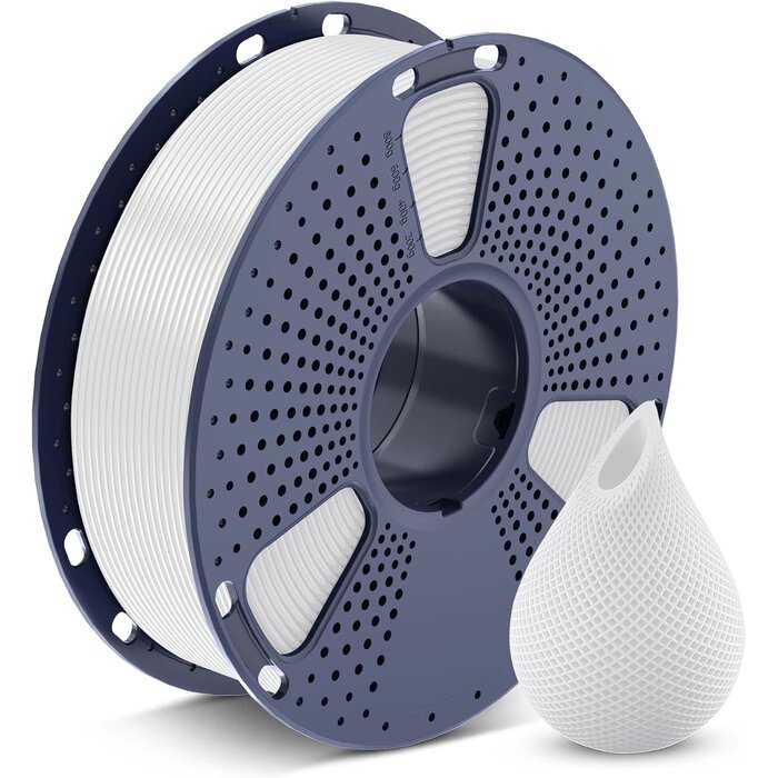SUNLU-PETG-WHT - SUNLU White PETG 3D Printer Filament 1.75mm, Individually Vacuum Packed, 0.25kg per Spool, White