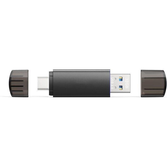U207-32GB - JOIOT 32GB USB-C Flash Drive Dual USB 3.0 Flash Drive Type C + USB A Portable Type-C Flash Drive 2-in-1 USB-C Thumb Drive for Smartphone Tablet Computer Mac iPhone 15