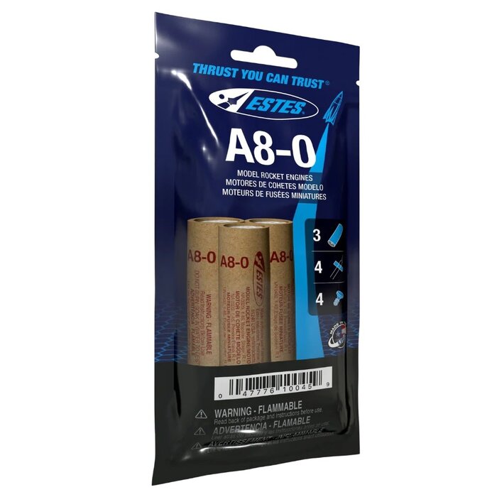 Estes Rockets EST10045 - A8-0 Model Rocket Engines, (3pk)