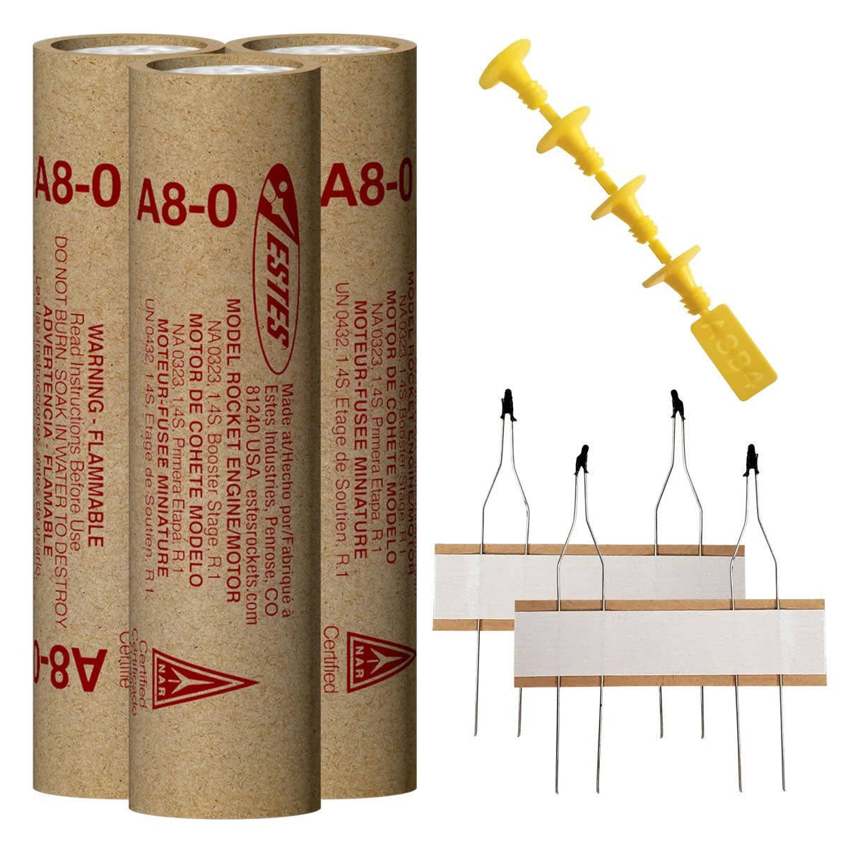 Estes Rockets EST10045 - A8-0 Model Rocket Engines, (3pk)