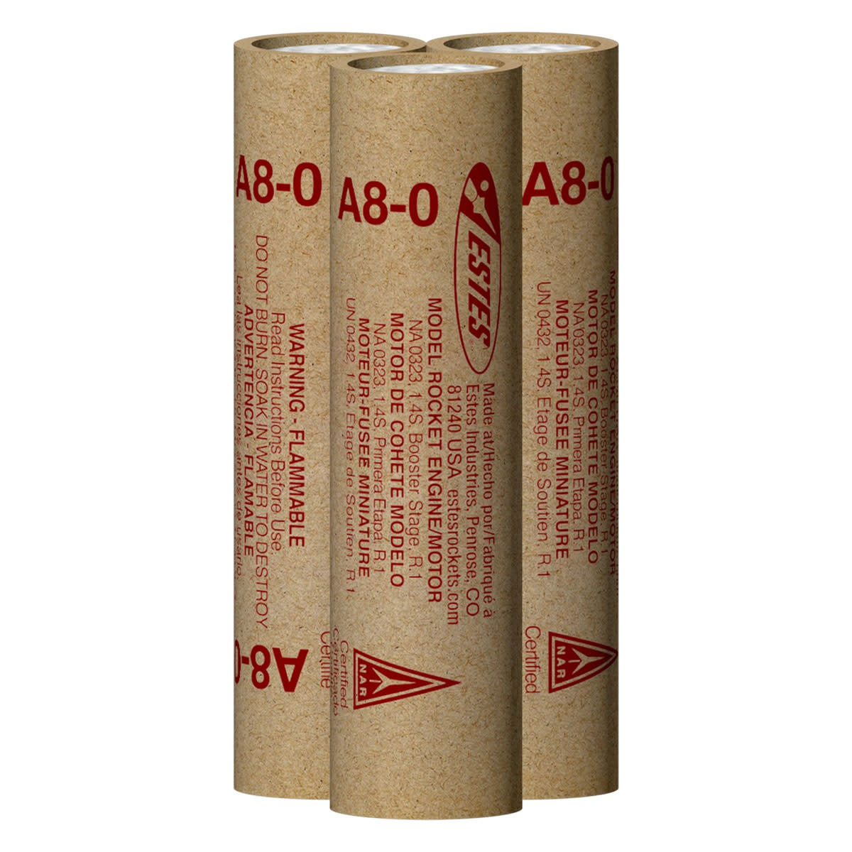 Estes Rockets EST10045 - A8-0 Model Rocket Engines, (3pk)