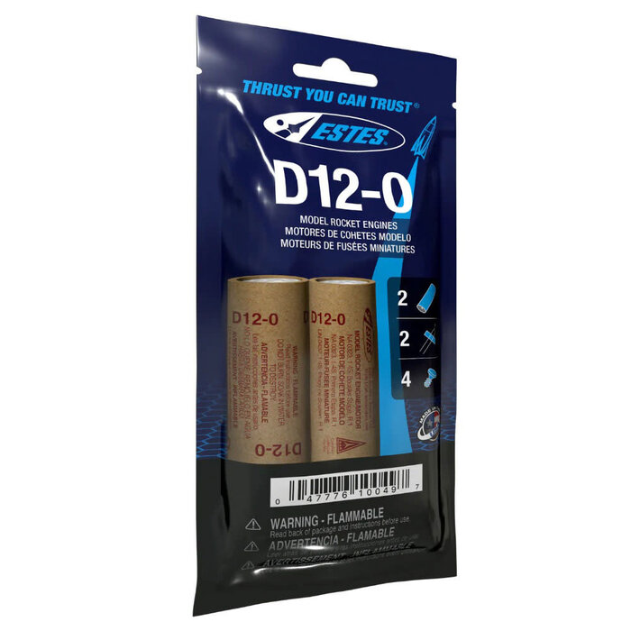 Estes Rockets EST10049 - D12-0 Model Rocket Engines, (2pk)