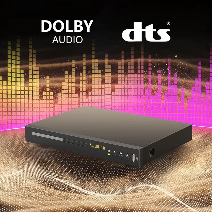 NUTROMO-BLU-RAY - NUTROMO Blu Ray DVD Player Dolby Digital TrueHD/DTS and 1080P Full HD Play Region A Blu-Rays & DVD Region 1, Supports 128G USB, HDMI/AV/Coaxial Output, Built-in PAL/NTSC with HDMI/AV Cable