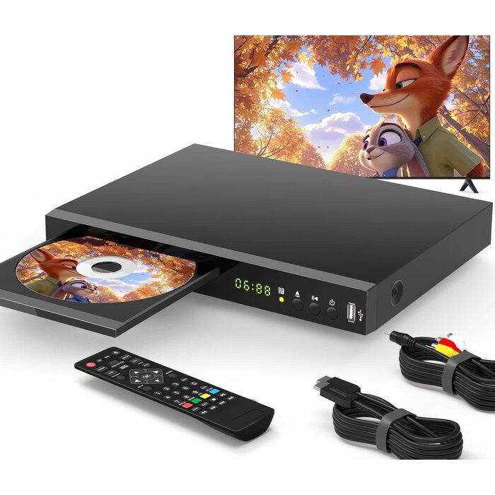 NUTROMO-BLU-RAY - NUTROMO Blu Ray DVD Player Dolby Digital TrueHD/DTS and 1080P Full HD Play Region A Blu-Rays & DVD Region 1, Supports 128G USB, HDMI/AV/Coaxial Output, Built-in PAL/NTSC with HDMI/AV Cable