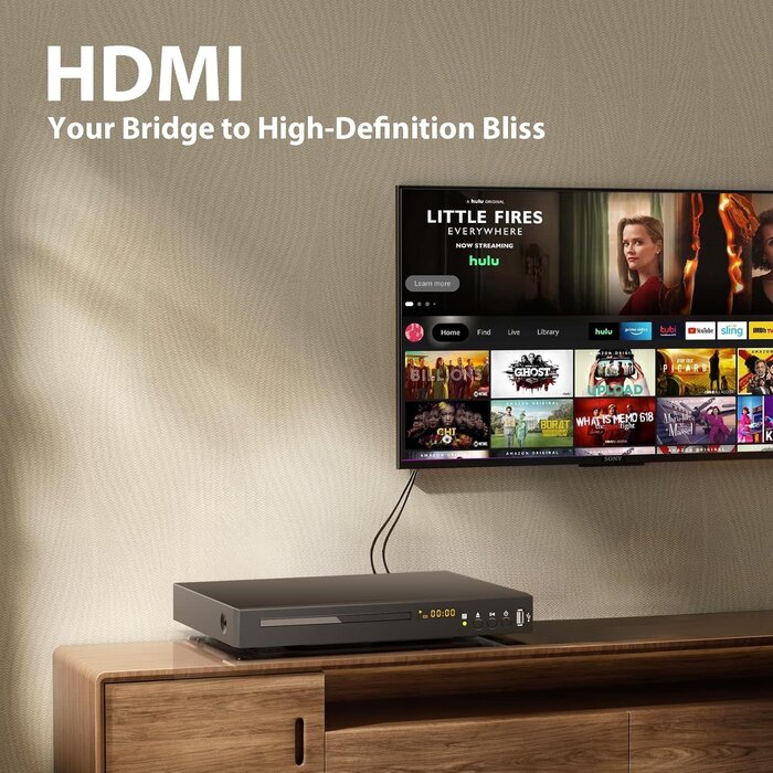 NUTROMO-BLU-RAY - NUTROMO Blu Ray DVD Player Dolby Digital TrueHD/DTS and 1080P Full HD Play Region A Blu-Rays & DVD Region 1, Supports 128G USB, HDMI/AV/Coaxial Output, Built-in PAL/NTSC with HDMI/AV Cable