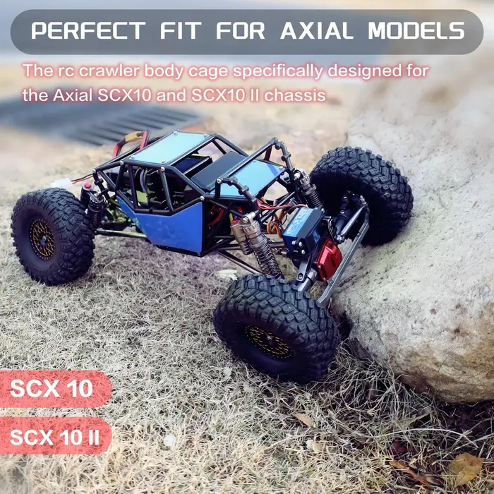 INJORA SCX10-06BL - Injora Nylon Rock Buggy Body for 1/10 SCX10 II UTB10 Capra, Blue