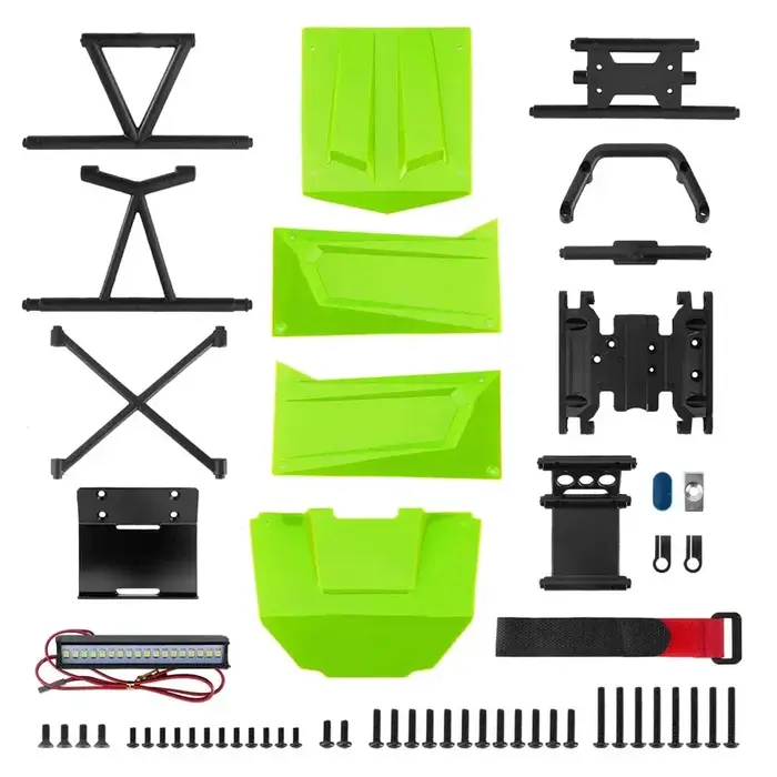 INJORA SCX10-06GN - Injora Nylon Rock Buggy Body for 1/10 SCX10 II UTB10 Capra, Green