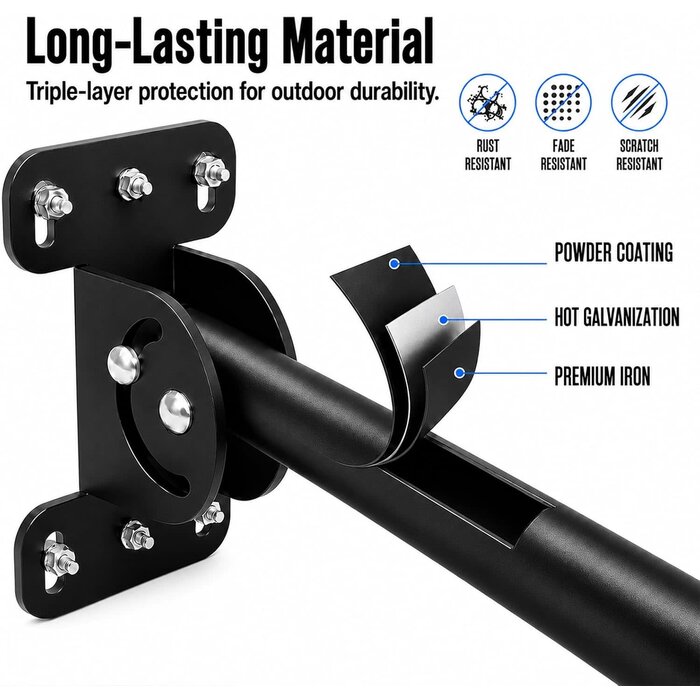 Sl-WM-001 - UBRINEXY Starlink V5 Roof Mount, Works with Original V5 Pipe Adapter Heavy Duty Steel Mount for Standard Mini Gen 3 4 4X, 360 Degree Rotating Adapter, 180 Degree Adjustable Base, 17.7 Inch Straight Pole