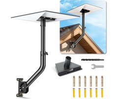ZJ-A02 - BEIDUONA Adjustable Mount for Starlink Standard Gen 3 (4/4X/V3), Roof & Wall Mounting Kit with 30-Inch Extension Tube, No-Disassembly Angle & Height Adjustment Satellite Finders (Black)
