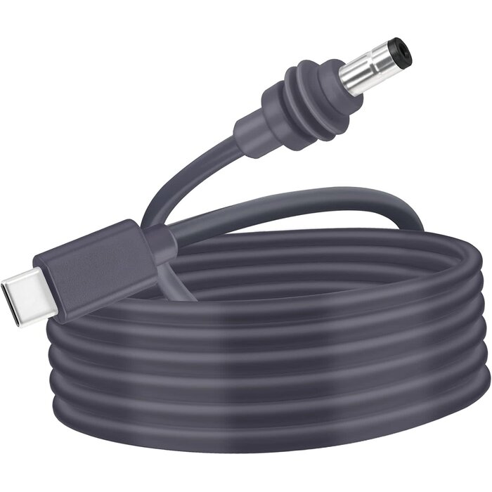 BEN789-6FT - BENACES Starlink Mini Cable, BENACES 6.6 FT Starlink Mini USB C to DC 5.5mm x 2.1mm Power Cable,18AWG USB Type C to DC Charger Cord Compatible with 100W PD Power Bank, Suitable for Outdoor Travel and Camping