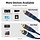 BK33 - DteeDck RCA Splitter 1 Female to 2 Male, RCA Y Splitter Audio Cable Split Dark Blue Adapter 8 inch for TV Subwoofer Car Stereo Speaker Amplifer