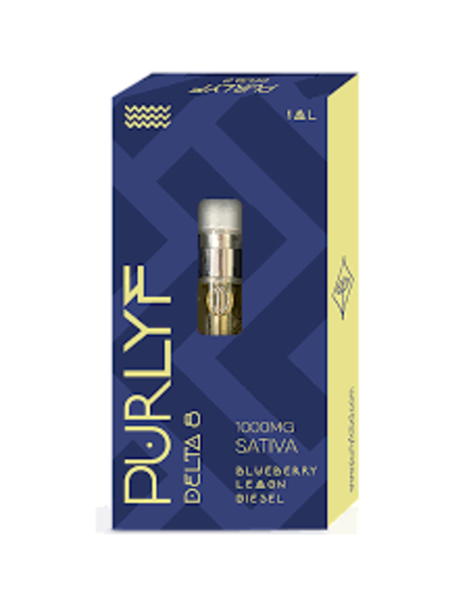 PURLYF D8 1g Cart Blueberry Lemon Diesel box