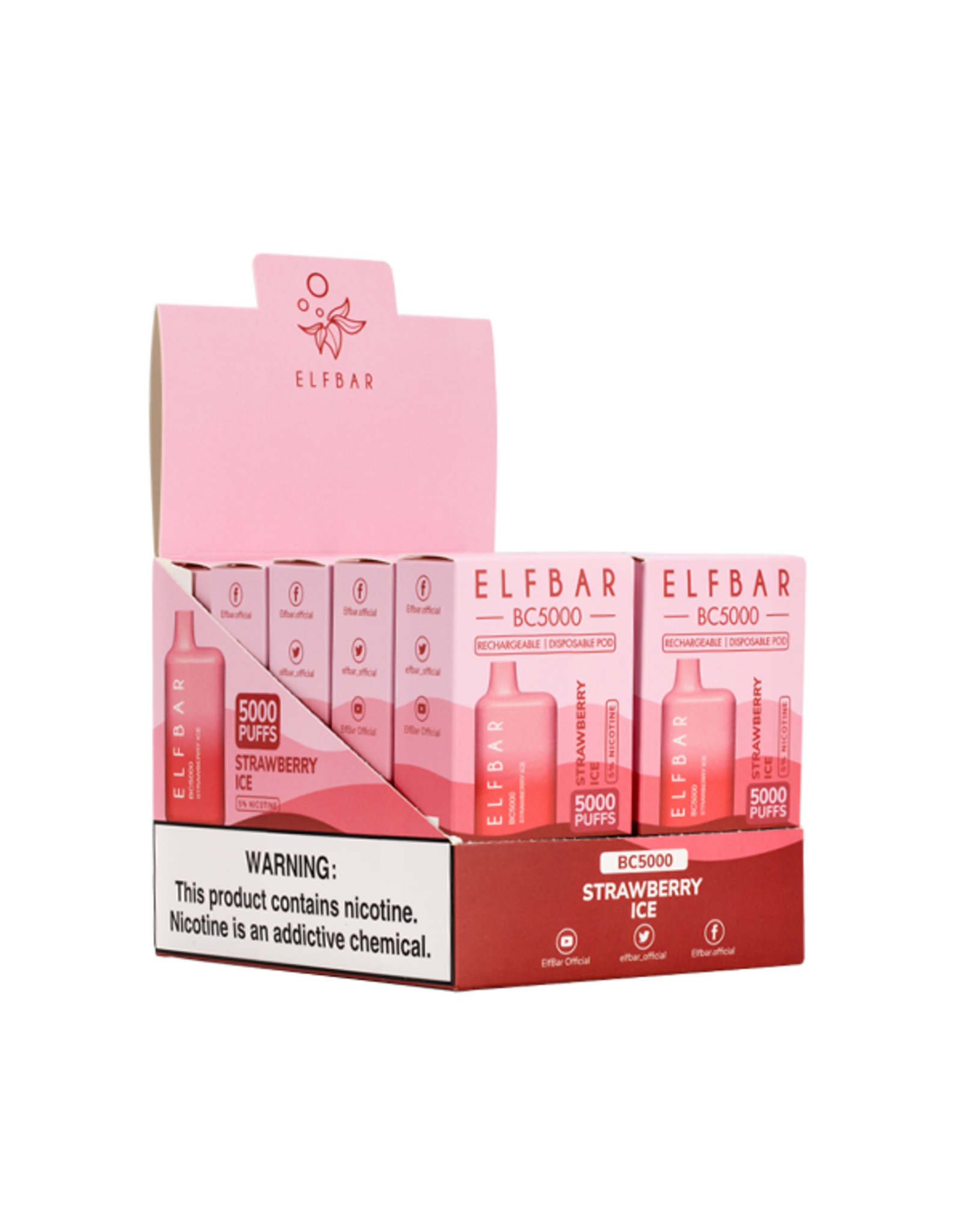 ELFBAR ELFBAR Strawberry Ice 5000 Puffs 5% Box