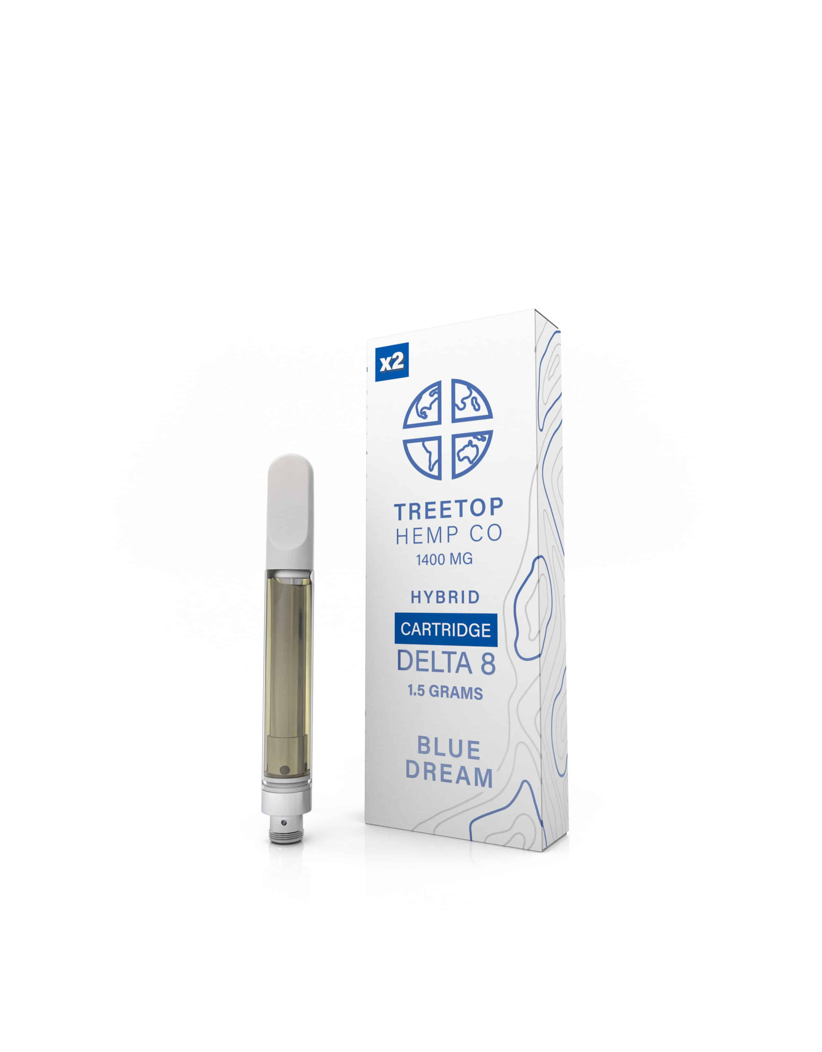 Treetop delta 8 TREETOP D8 Cart 1.5g 1400MG Blue Dream Box