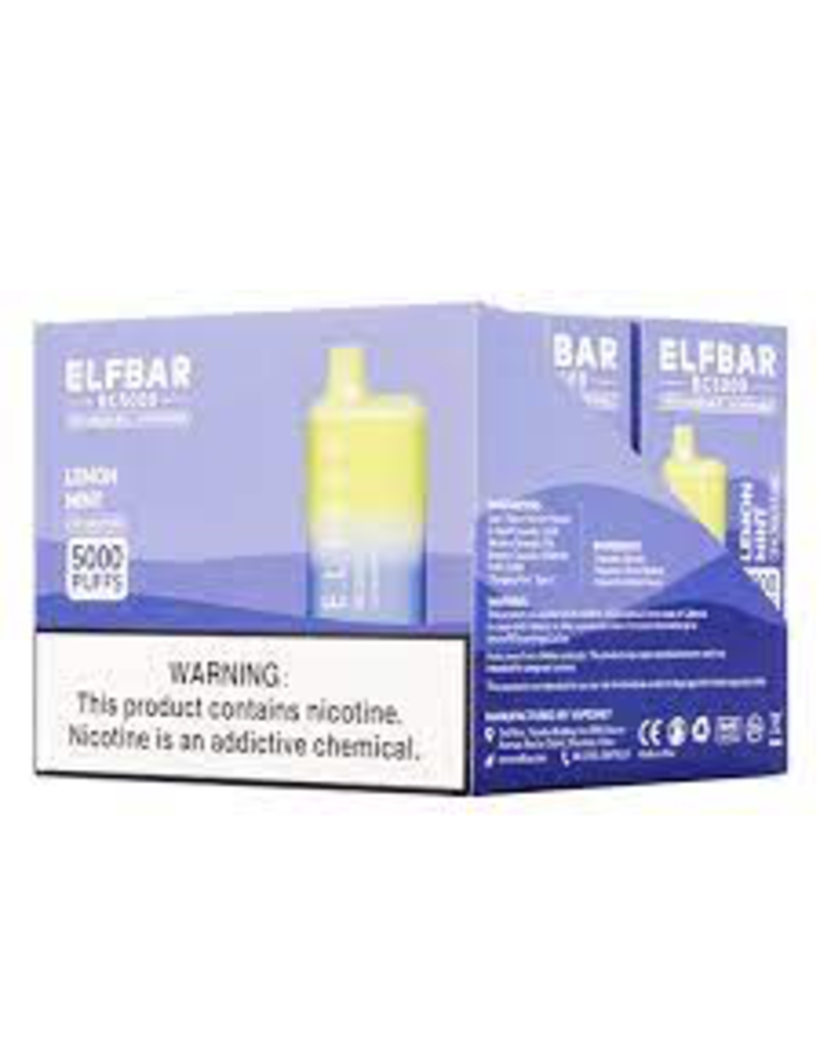 ELFBAR ELFBAR Lemon Mint 5000 Puffs 5% Box