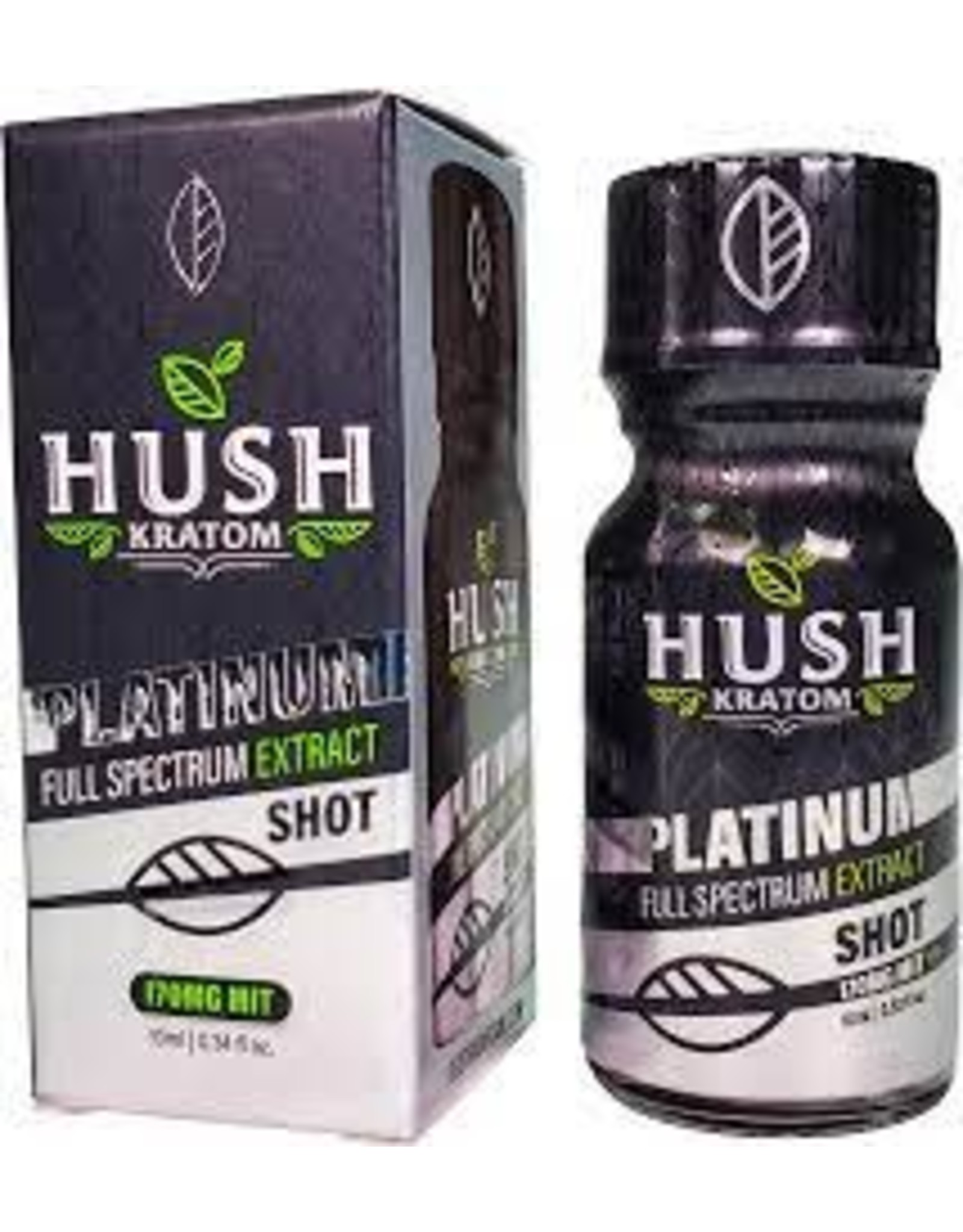 Hush Kratom Tincture Platinum 10ml single