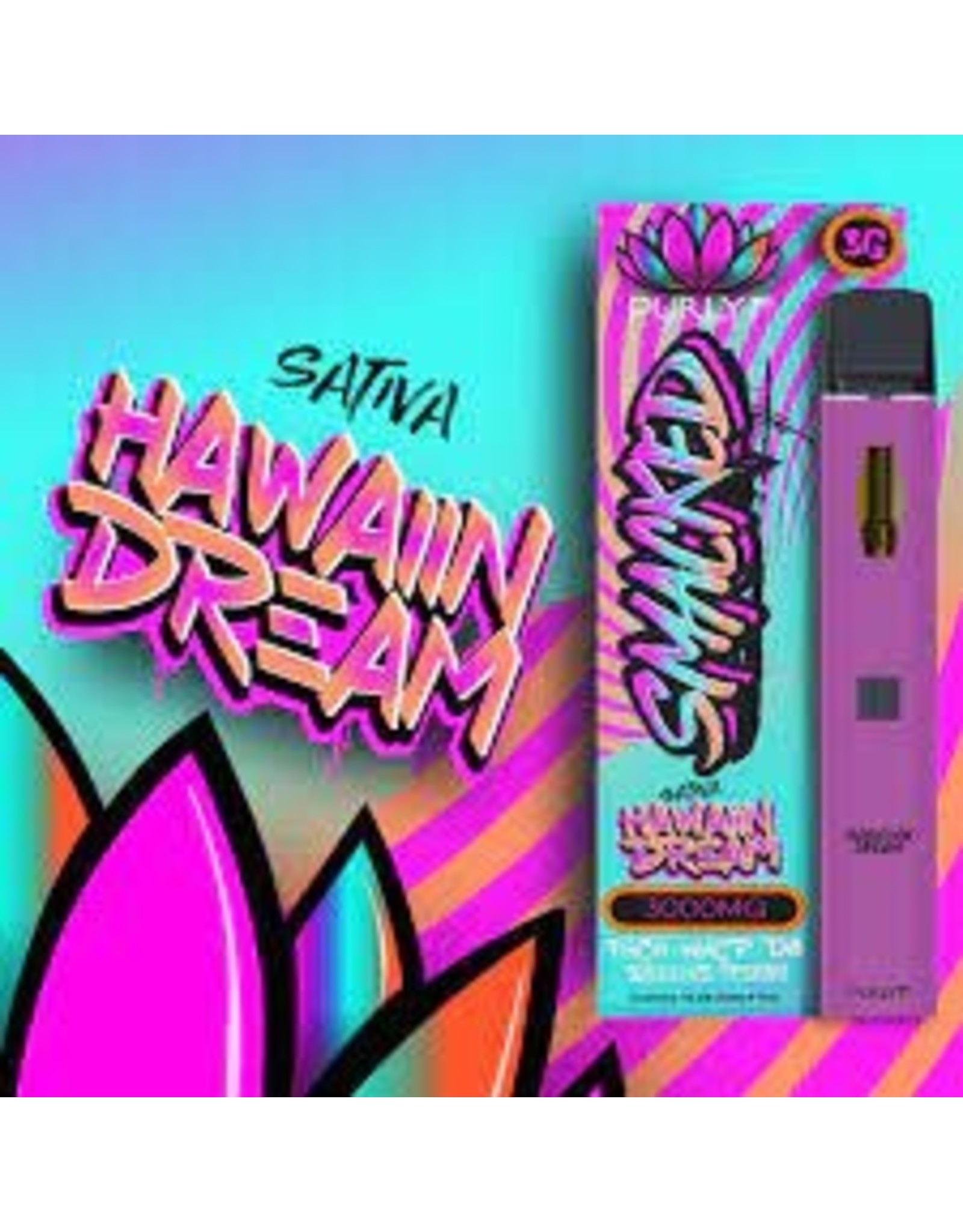 Purlyf Smacked 3g Disposable THCH HHCP D8 D11 Live Resin Hawaiian Dream Box