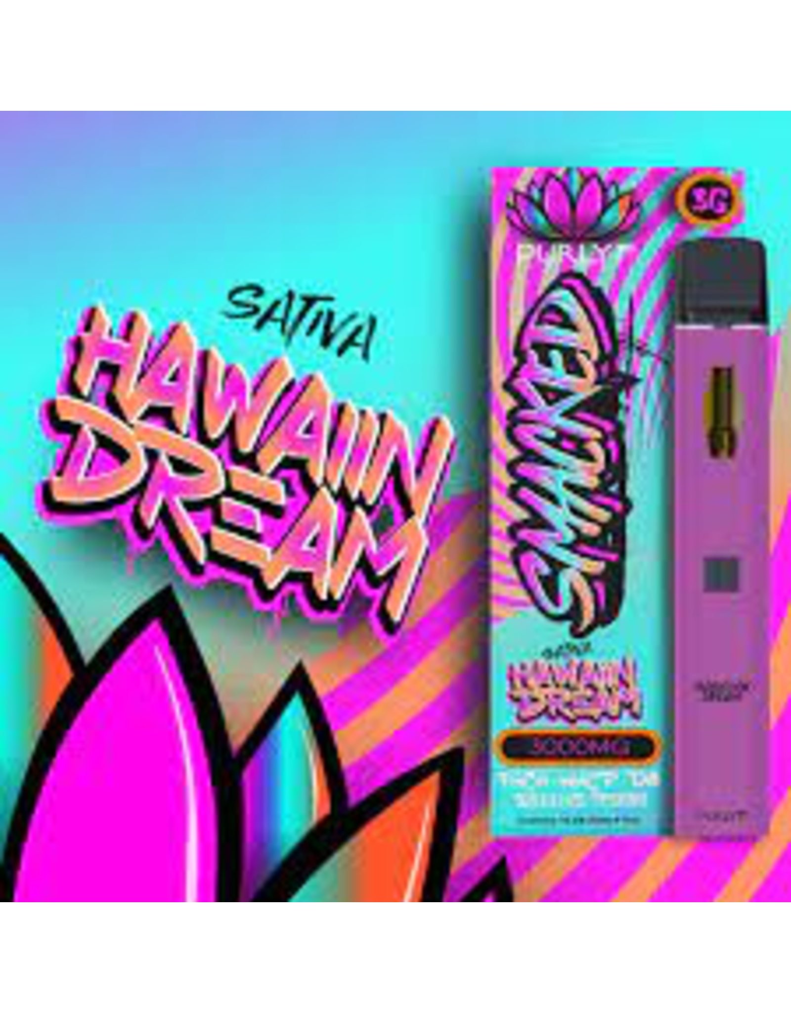 Purlyf Smacked 3g Disposable THCH HHCP D8 D11 Live Resin Hawaiian Dream Box