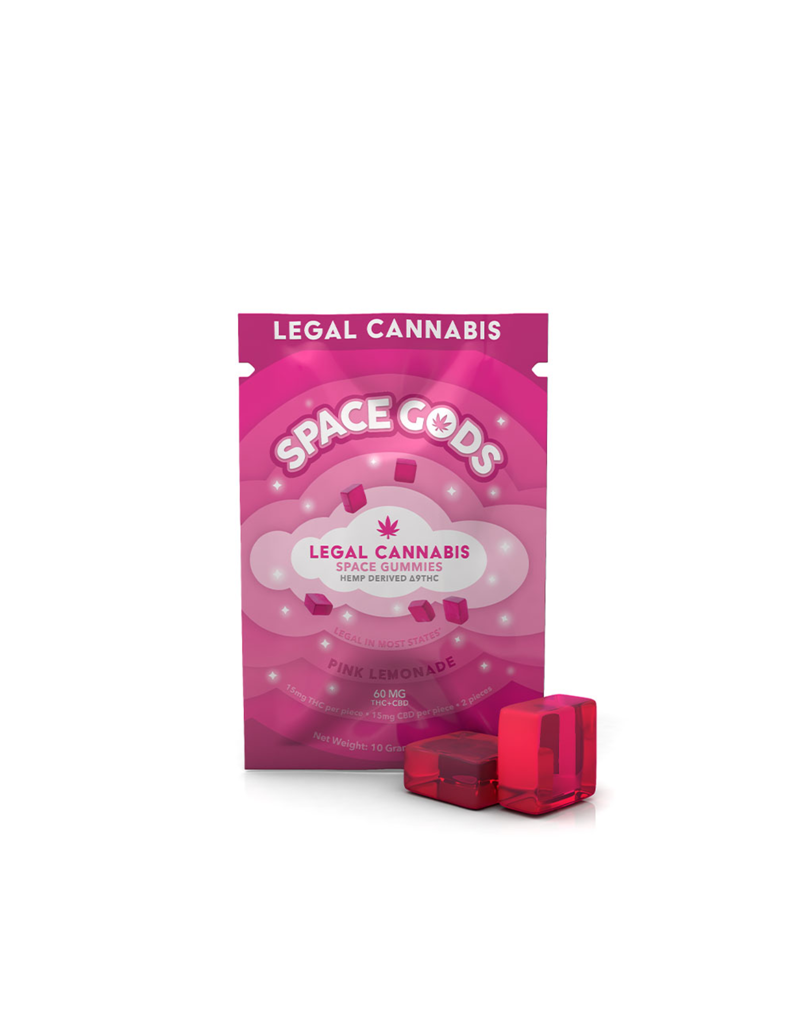 Space Gods Space Gods D9 Gummies 60mg 2 pcs Pink Lemonade