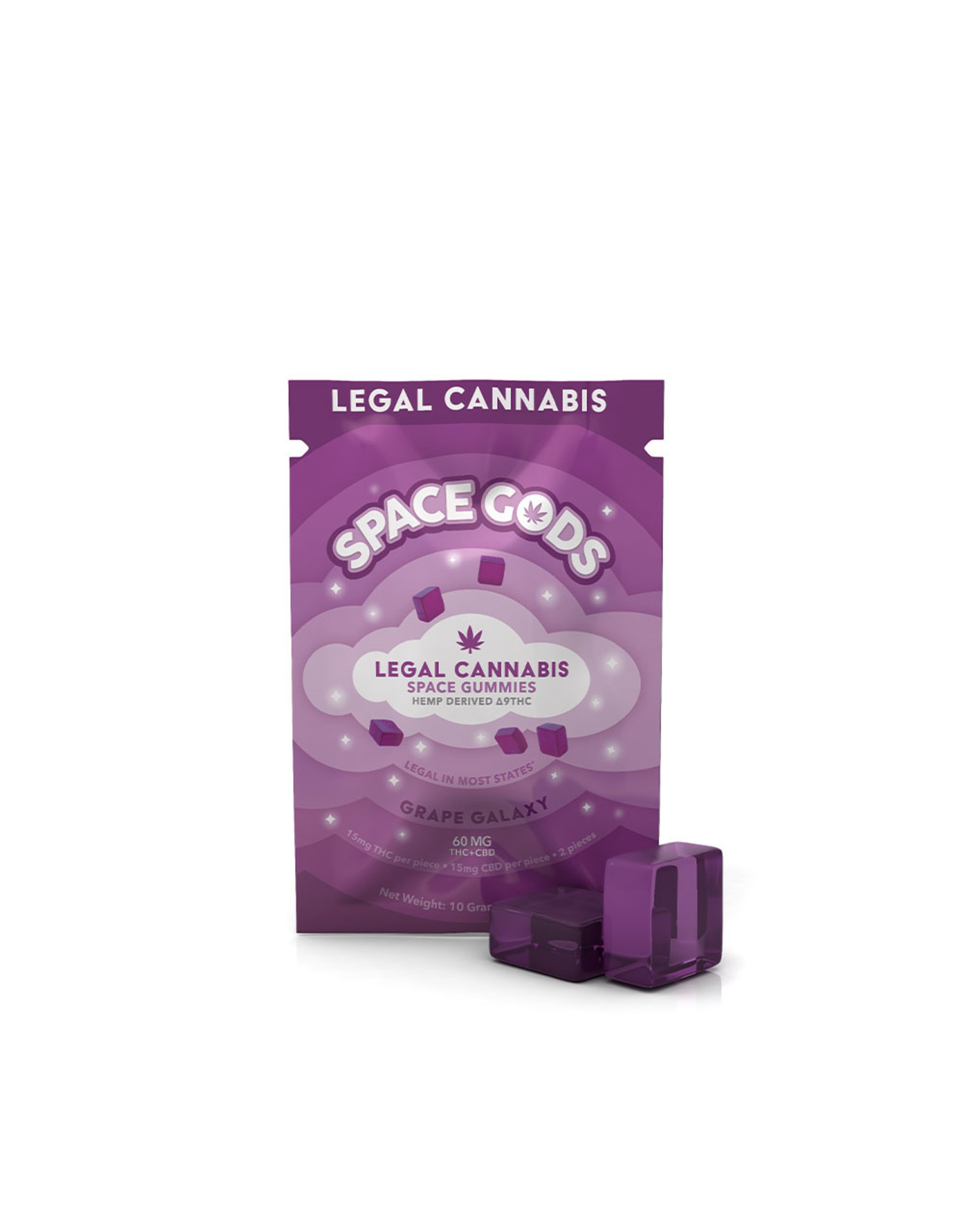 Space Gods Space Gods D9 Gummies 60mg 2pcs Grape Galaxy