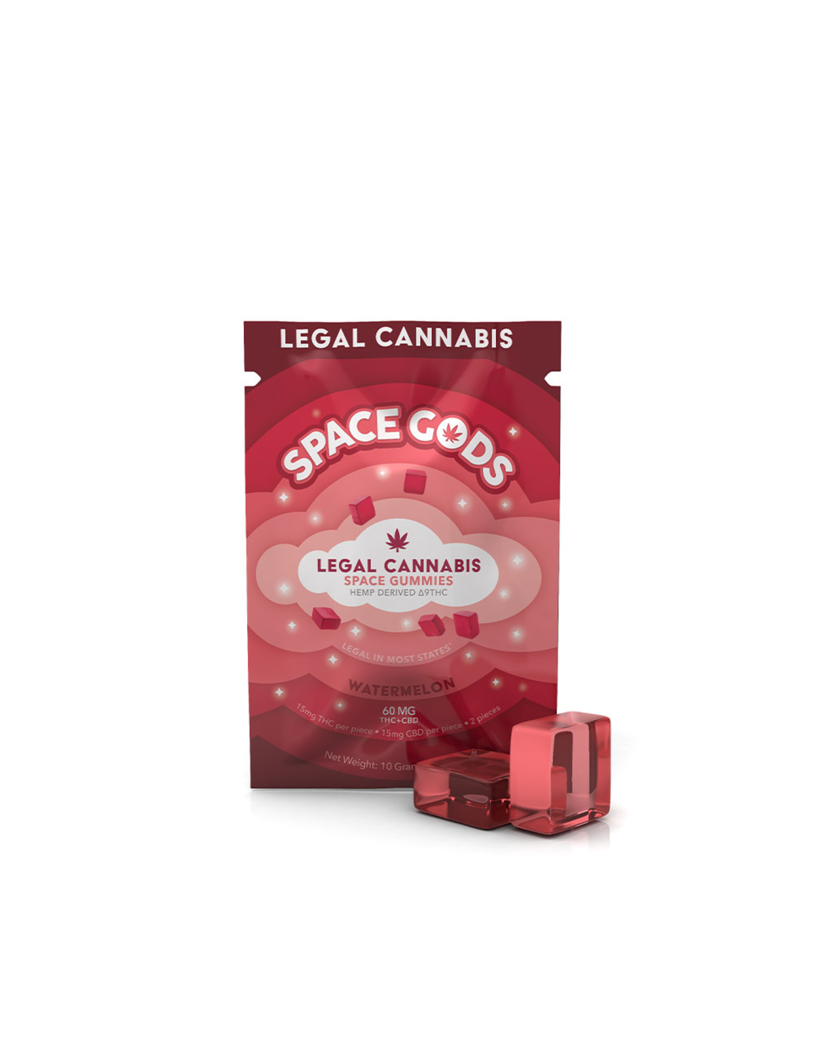 Space Gods Space Gods D9 Gummies 60mg 2pcs Watermelon