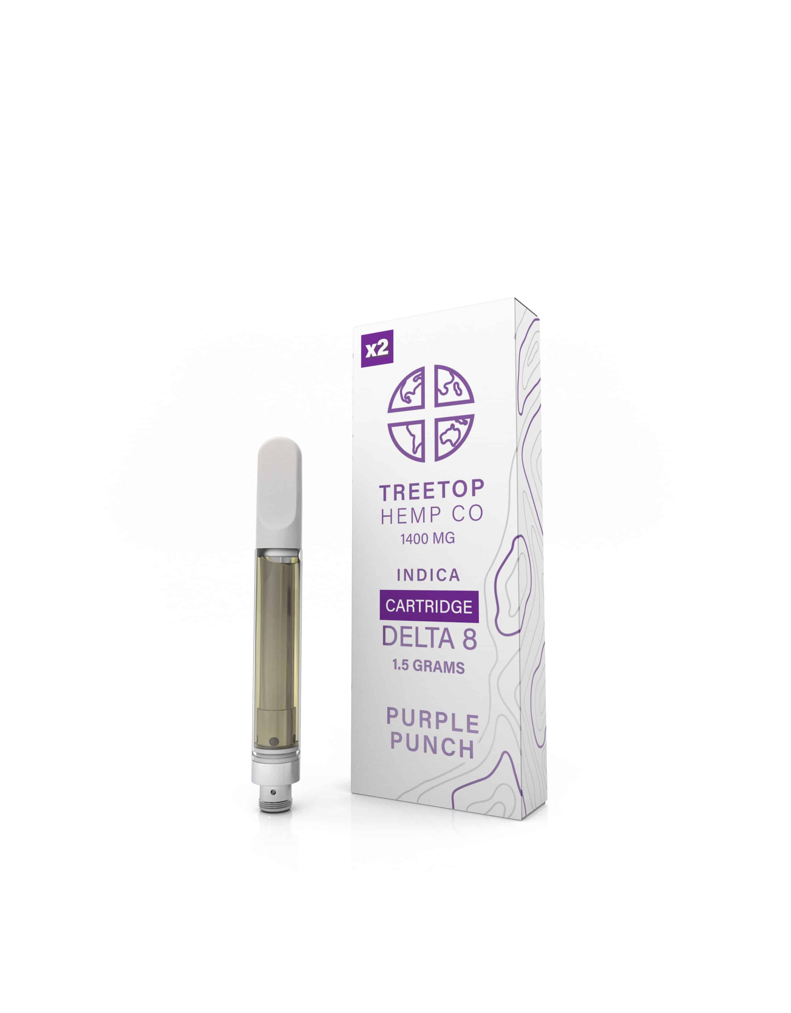 Treetop Hemp Co. TREETOP D8 1400MG 1.5G cart Purple Punch